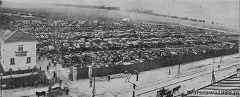 TARGOWISKO POLSKIEGO ZWIĄZKU PRODUCENTÓW WARZYW TZW. "ZIELENIAK", ul. Grójecka 95, fot. z 1939 Dwutygodnik "Stolica" nr 3-4/1939, za warszawa1939.pl 